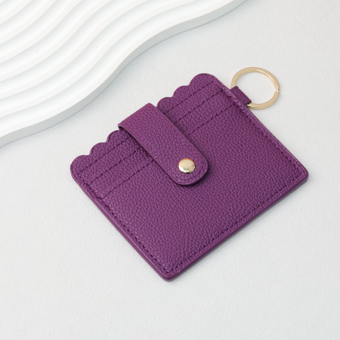 PU Card Holder Keychain Multi Patterned