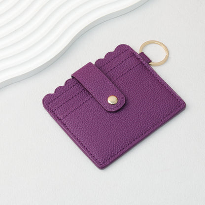 PU Card Holder Keychain Multi Patterned