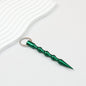 Self Defense Keychain Alloy Aviation Aluminum Bamboo Design - green