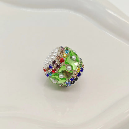 Full Rhinestone Bubblegum Rhinestone Beads 18mm Glam 4pcs 7