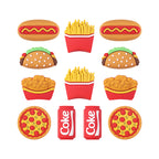 Silicone 3D Focal Beads Fast Food Chicken Nuggets French Fries Taco Pizza 20pcs