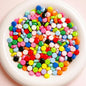 Flat Acrylic Beads 8mm Glossy Colorful Mixed 50pcs 16