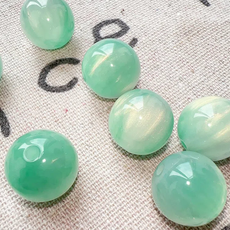 Fluid Gilded Gradient Resin Beads 16mm Two-Color Blooming 20pcs 5