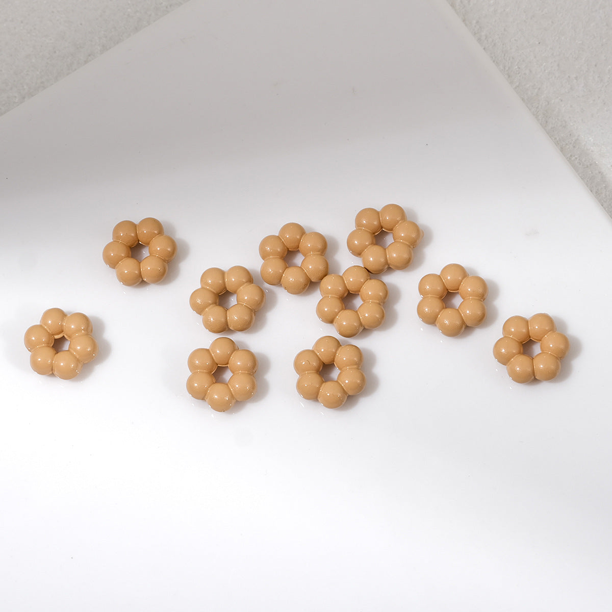 Floral Flower Shape 8mm Acrylic Spacer Beads 50pcs 19
