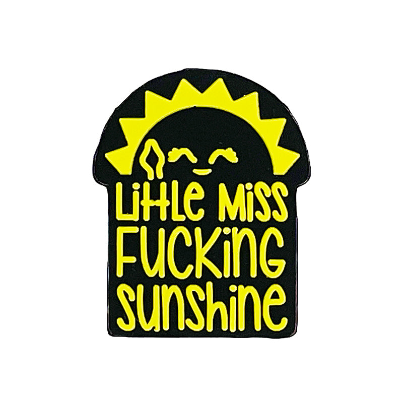 Silicone Focal Beads Little Miss Fucking Sunshine Pink and Yellow Text 20pcs 2