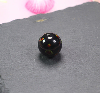 Vintage Phoenix Eye Lampwork Glass Beads 20mm Round 10pcs 10