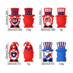 Silicone 3D Focal Beads Independence Day Dwarf USA Text Stars 20pcs 10