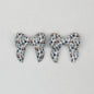 3D Printed Bow Shape Silicone Beads Colorful Pattern 10pcs - 7