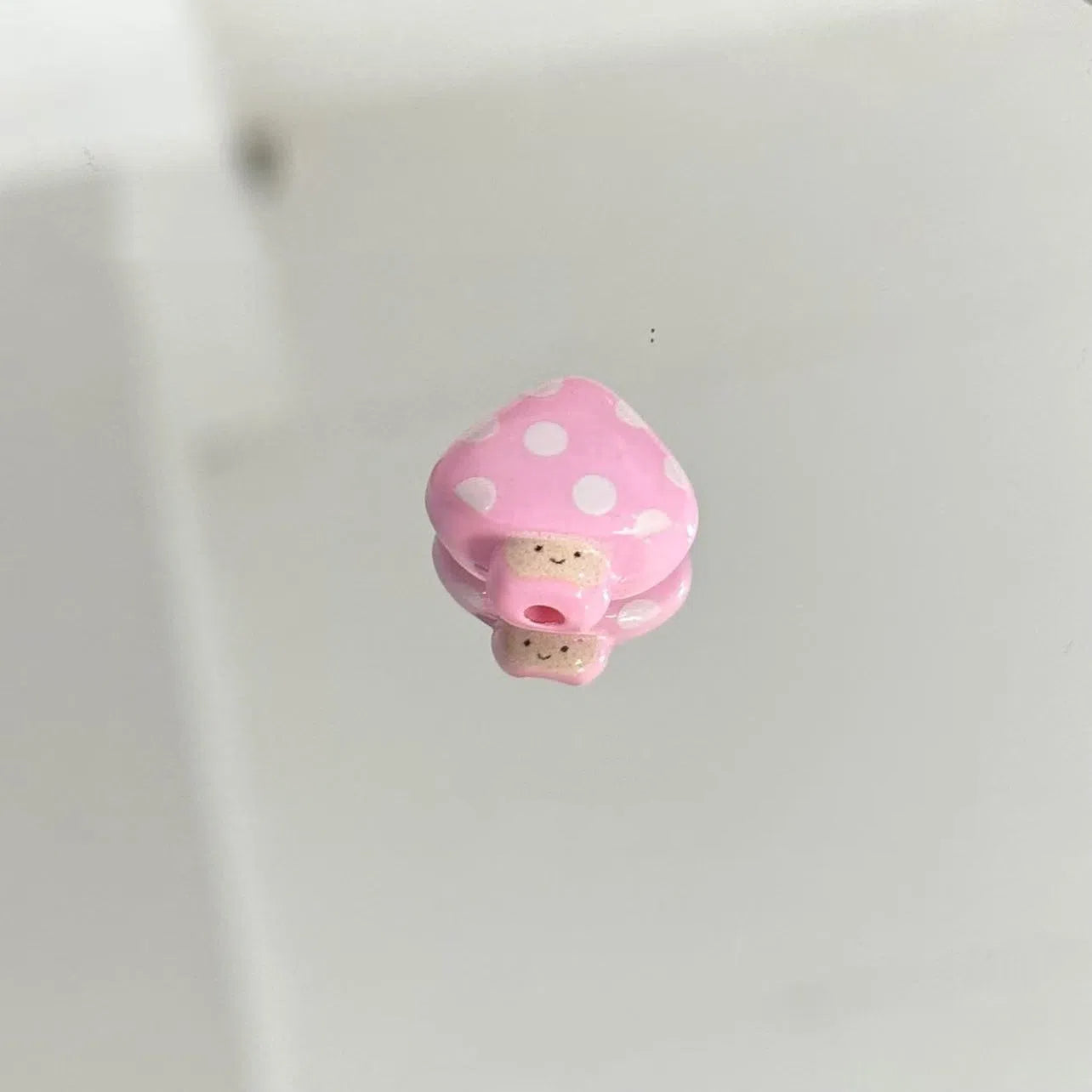 Painted Mushroom Acrylic Beads 20mm Colorful Polka Dot 10pcs 2