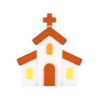 Silicone 3D Focal Beads Jesus Church Nun Virgin Mary Holding Lamb 20pcs 12
