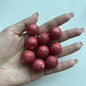 Opaque Bubblegum Beads 20mm Spray Painted Wrinkle Texture 10pcs 8
