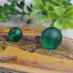 Frosted Round Glass Beads 6mm Assorted Colors Matte Finish 100pcs 12