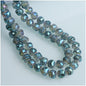 Faceted Glass Beads 10mm Matte Frosted Wavy Line Pattern 70pcs 3