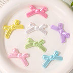 33mm Pearl Finish Acrylic Bow Beads Pastel Colors 100g 2