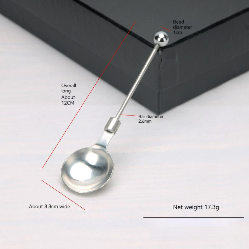 Beadable Spoon Stainless Steel Polished Finish Beadable Bar 6