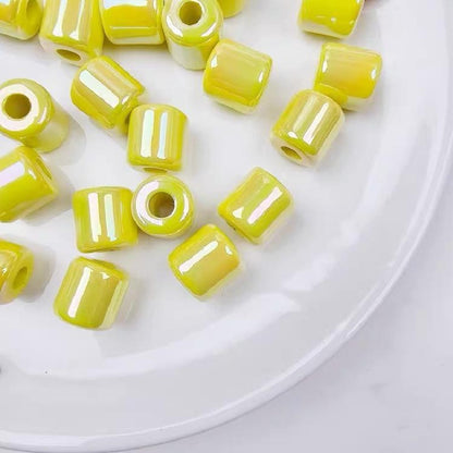 Glossy Tube Acrylic Beads 16mm Vibrant Colors 10pcs 8
