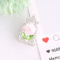 24mm Rose Frame Rhinestone Beads Alloy Decorative 3pcs 7