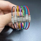 PVC Coated Wire Key Rings Colorful Durable 15cm 20pcs 3