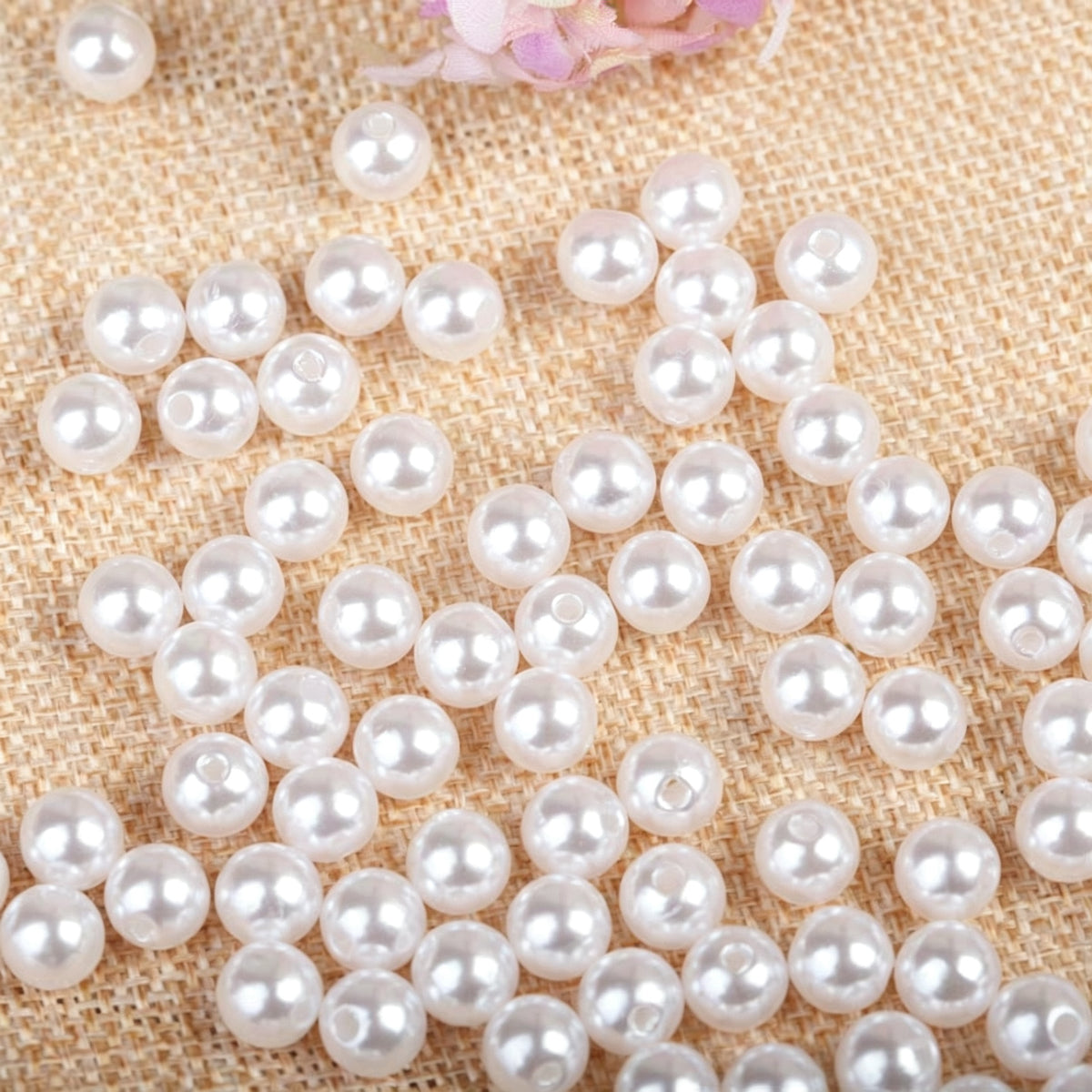 Round Faux Pearl ABS Plastic Beads Wholesale, Colorful Shiny Craft Colors, 6mm
