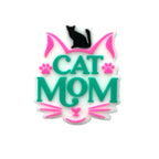 Silicone Focal Beads Cat MOM Colorful Whiskers Paw Prints 20pcs 3
