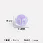 Colorful Transparent Glass Round Beads 15mm 10pcs 8