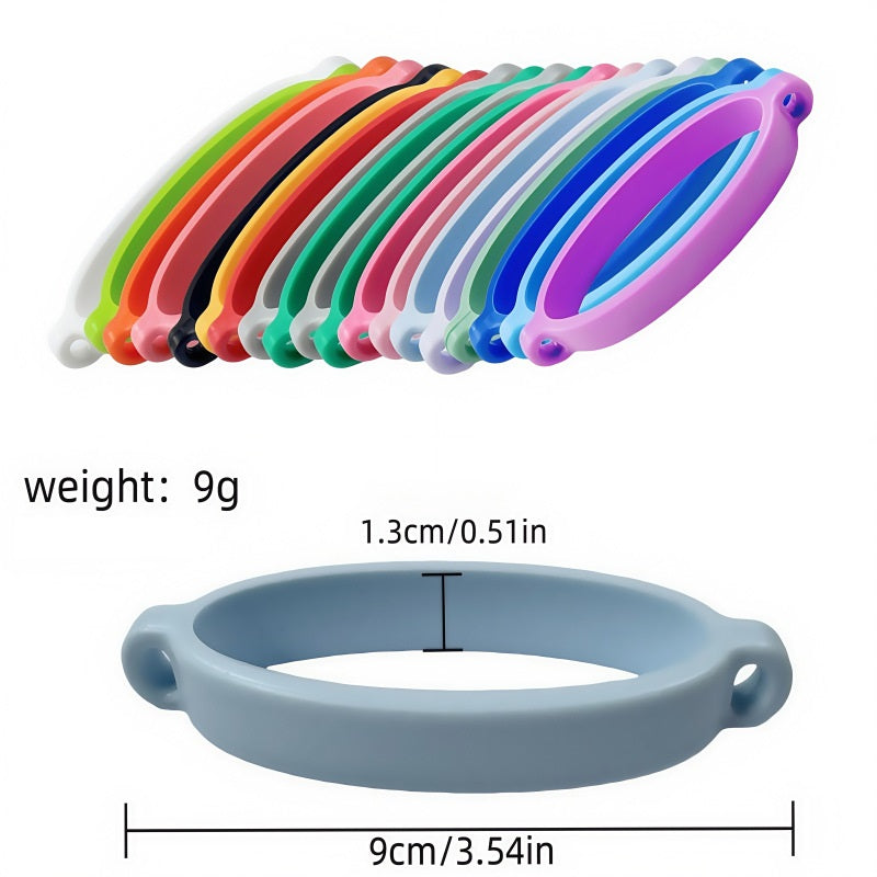 Beadable Silicone Tumbler Chain Holders Flexible Colorful PU Leather 10pcs 3