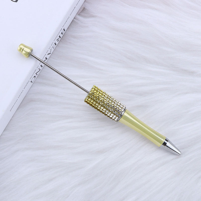 Beadable Pen with Rhinestone Grip and Decorative Cap Multiple Colors 16
