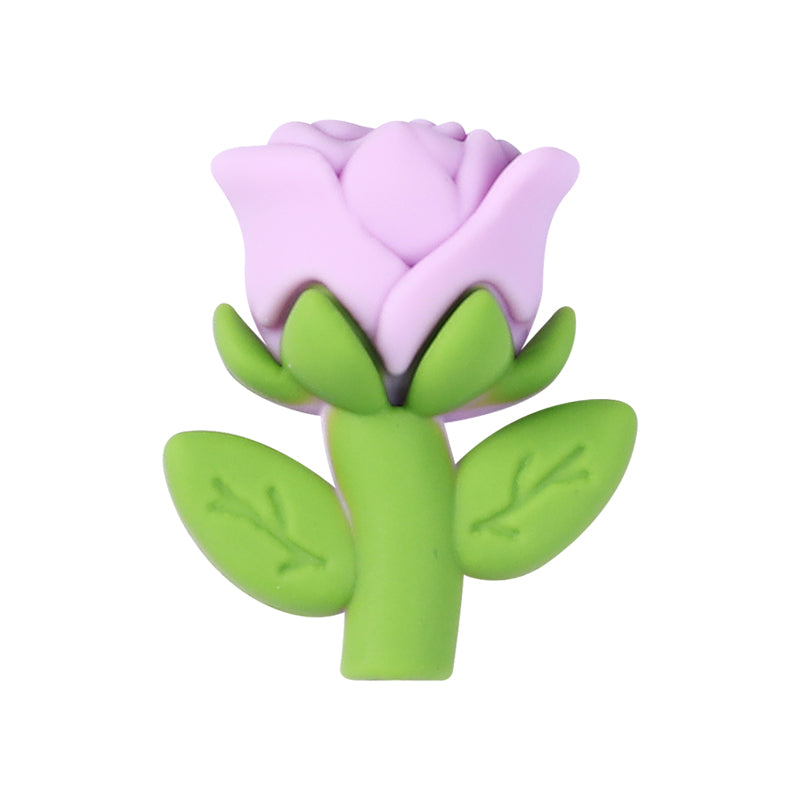 Silicone 3D Focal Beads Rose Multi Color Delicate Petals 20pcs 13