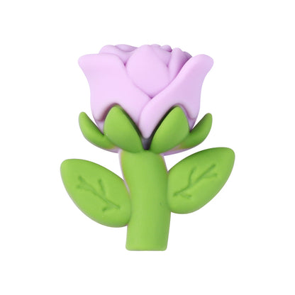Silicone 3D Focal Beads Rose Multi Color Delicate Petals 20pcs 13