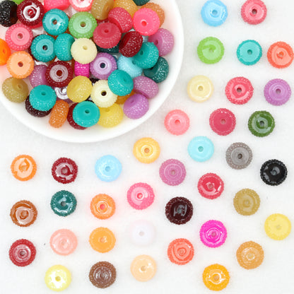 Sugar Resin Round Spacer Beads Colorful Matte  12mm 50pcs