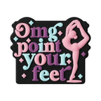 Silicone Focal Beads Dance Ballet Shoes Bow with Omg Point Your Feet 20pcs 11