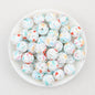 Nurse Theme 15mm Printed Silicone Beads 50pcs - White