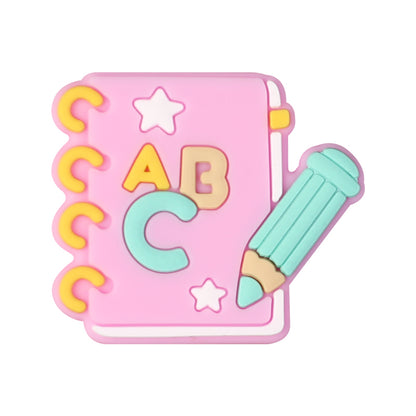 Silicone Focal Beads Learning Stationery ABC Pencil Rainbow 20pcs 11