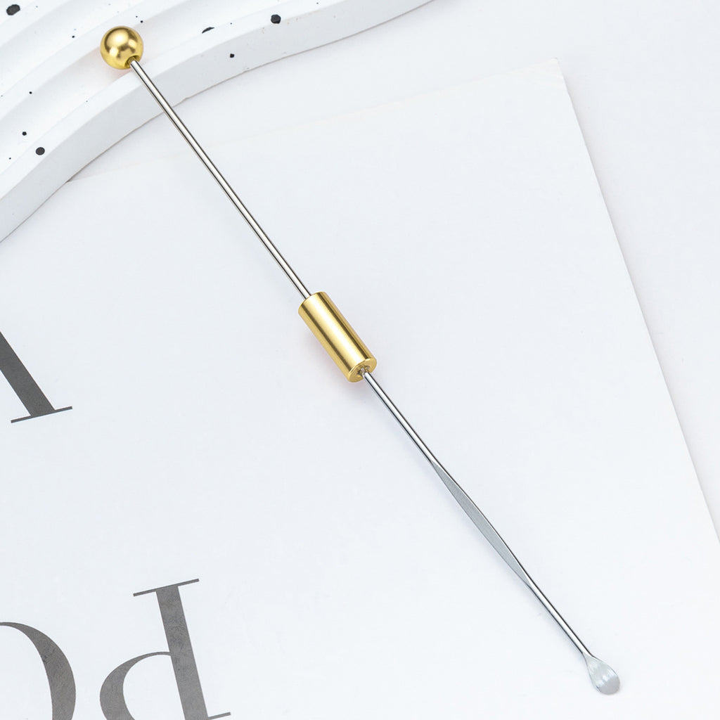 Beadable Metal Ear Picks Plated Finish