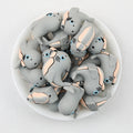 Gray Seal 3D Silicone Focal Beads Cute Seal Shaped 20pcs