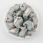 Gray Seal 3D Silicone Focal Beads Cute Seal Shaped 20pcs