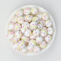 15mm Fruit Pattern Printed Silicone Round Beads 50pcs - Fruit Mix