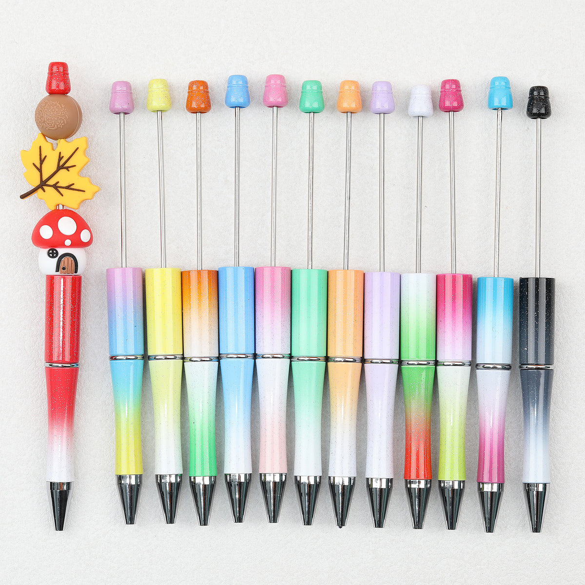 Gradient Color Plastic Beadable Pens