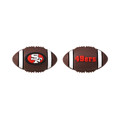 Silicone 3D Focal Beads NFL Football Team Logo Textured Football Shape 8