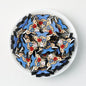 Independence Day Bull Head Silicone Focal Beads Blue Bow 20pcs