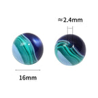 Colorful Layered Stripe Round Acrylic Beads 16mm 50pcs 3