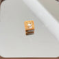 Square Acrylic Beads 14mm Bread Obsessed Character Glossy 10pcs 3