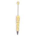 Beadable Pen with Rhinestone Pearl Chain Multicolor Rotating 5 Pcs 6