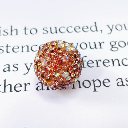 Colored Clay Ball Rhinestone Beads 16mm Glass Glaze 20pcs 6
