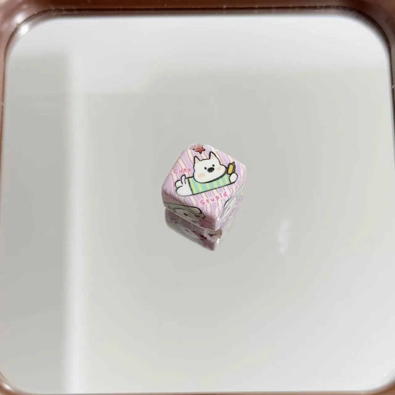Square Acrylic Beads 14mm Diagonal-hole Adorable Westie 10pcs 4
