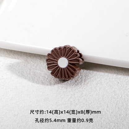 Bright Daisy Acrylic Flower Beads 14mm Round Shape 20pcs 10