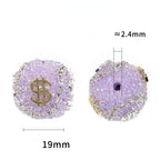Dollar Bill Ball Rhinestone Beads 19mm Clustered Stones 5pcs 4