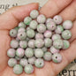Oil Painting Gradient Resin Beads 10mm Round Opal Glitter 100pcs 8