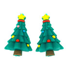 Silicone 3D Focal Beads Christmas Tree Layered Ornaments Holiday Design 20 pcs