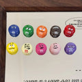 Funny Expression Acrylic Flat Beads 14mm Colorful Smiley Faces 10pcs